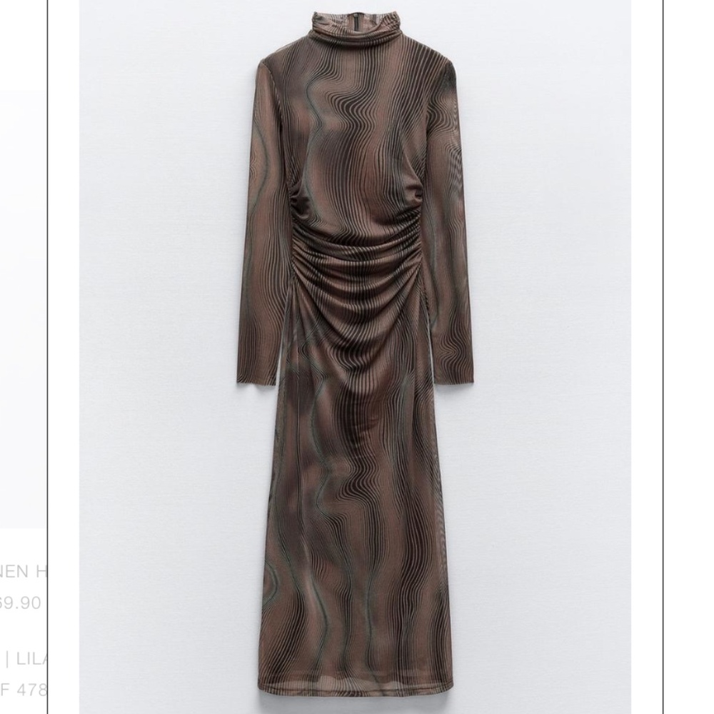 Zara Printed Tulle Dress in XS